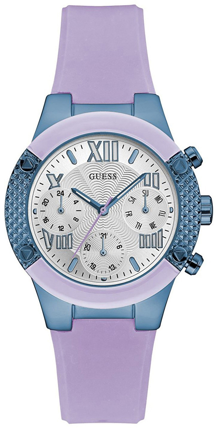 Guess Damklocka W0958L2 Silverfärgad/Gummi Ø38 mm - Guess