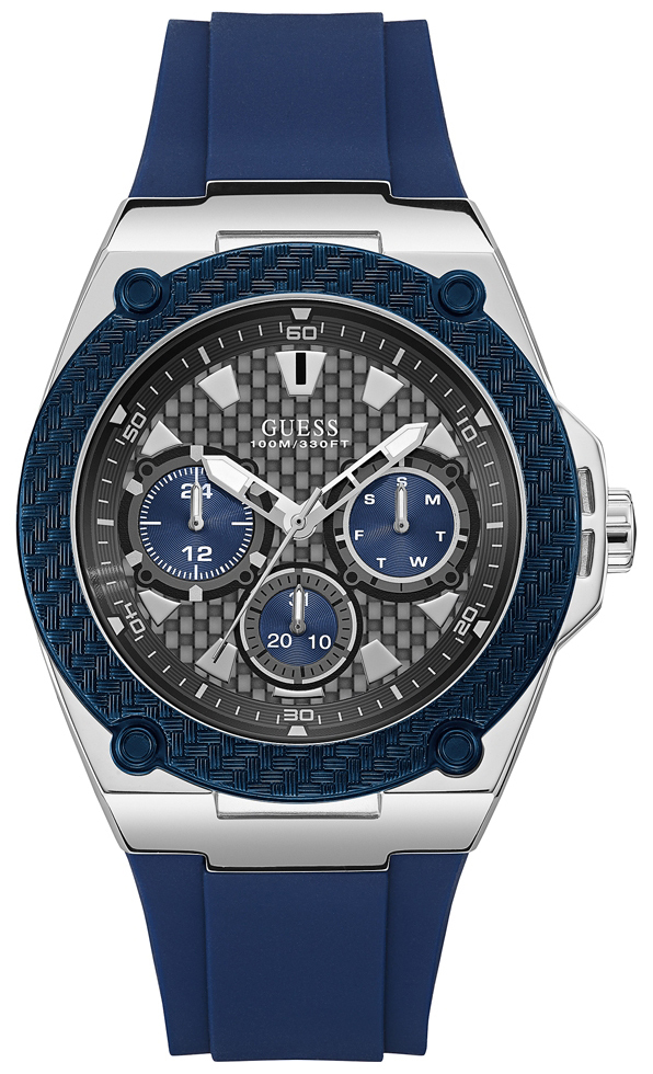 Guess Herrklocka W1049G1 Grå/Gummi Ø45 mm - Guess