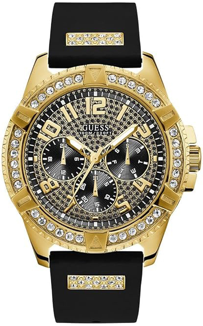 Guess Herrklocka W1132G1 Svart/Gulguldtonat stål Ø48 mm - Guess