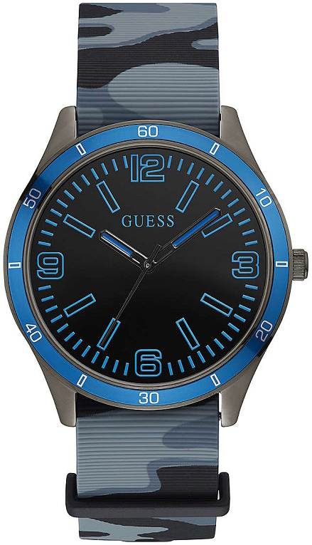 Guess Herrklocka W1163G1 Svart/Gummi Ø45 mm - Guess