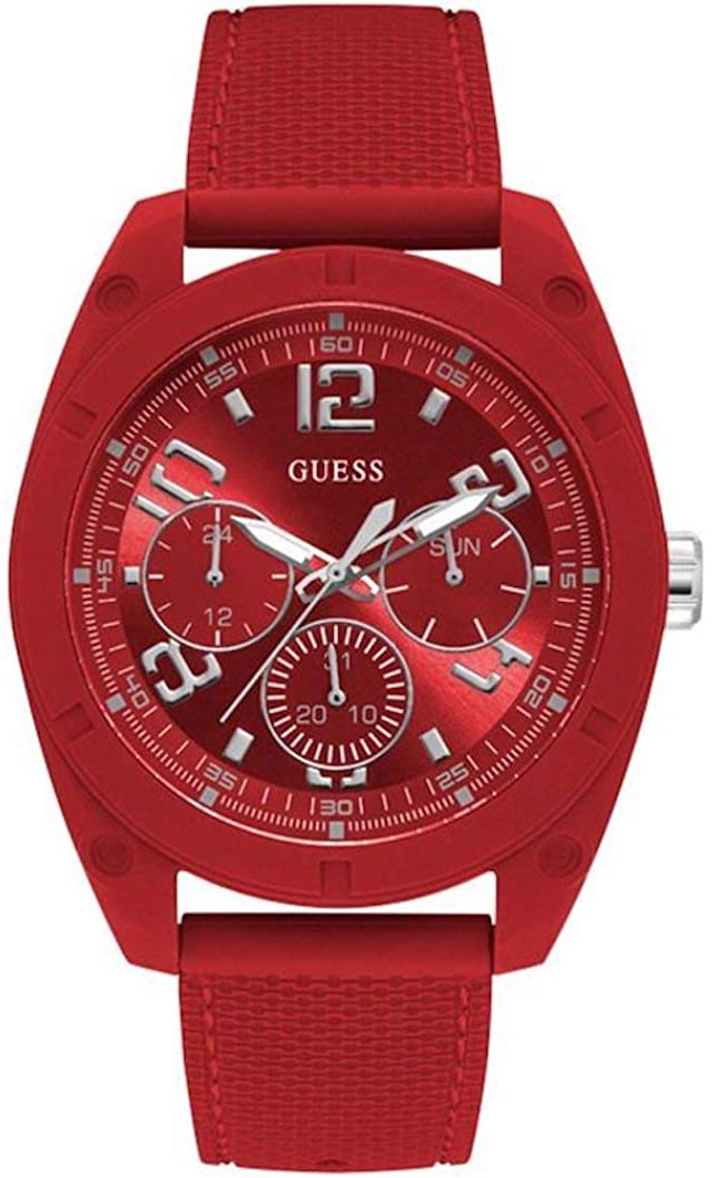 Guess Herrklocka W1256G4 Röd/Gummi Ø46 mm - Guess