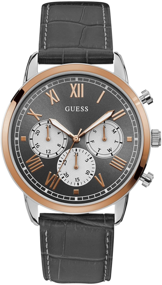 Guess Herrklocka W1261G5 Grå/Läder Ø44 mm