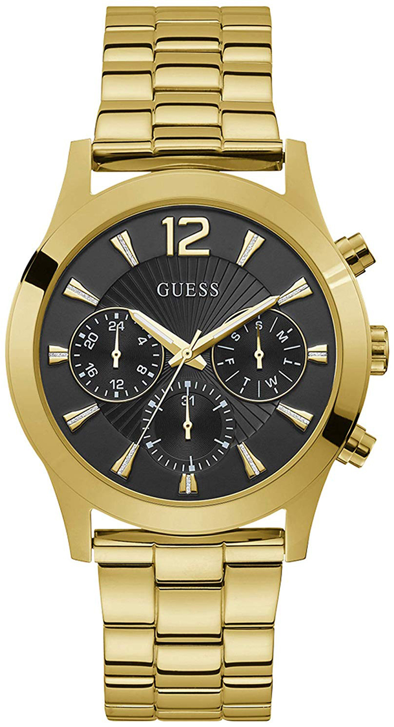 Guess Damklocka W1295L2 Svart/Gulguldtonat st&aring;l &Oslash;42 mm