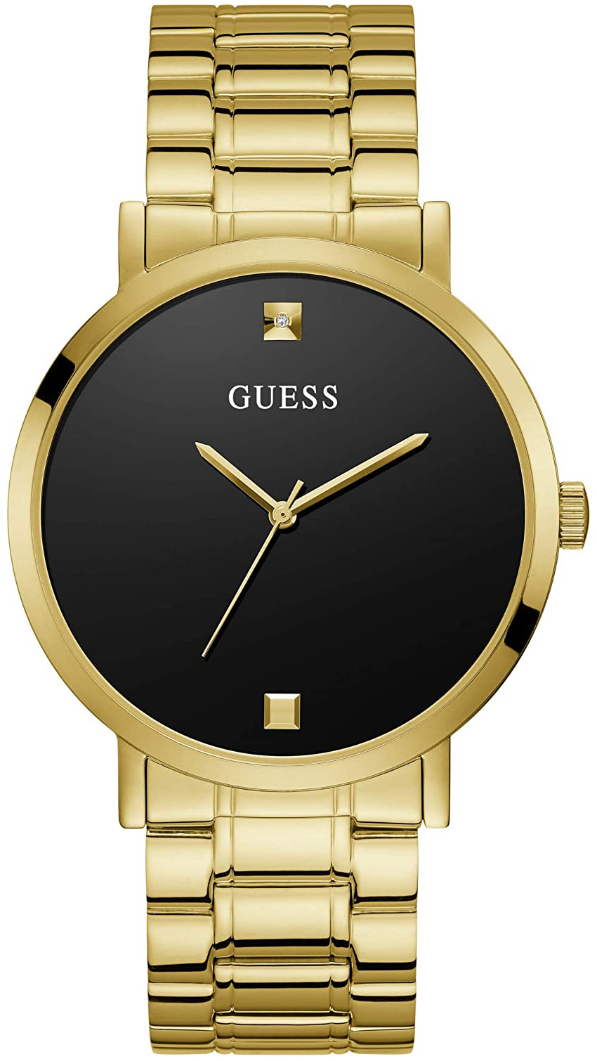 Guess Herrklocka W1315G2 Svart/Gulguldtonat st&aring;l &Oslash;44 mm