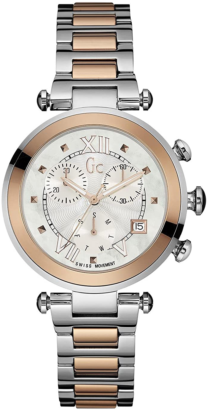 Guess Damklocka Y05002M1 Vit/Roséguldstonat stål Ø36 mm - Guess