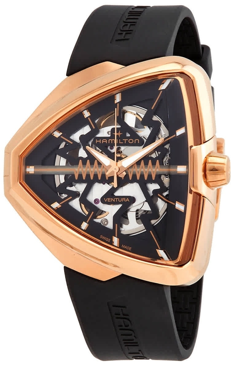 Hamilton Herrklocka H24525331 Ventura Svart/Gummi - Hamilton