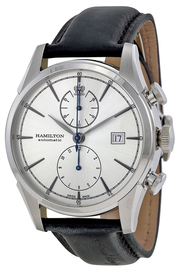 Hamilton Damklocka H32416781 Silverfärgad/Läder Ø42 mm - Hamilton