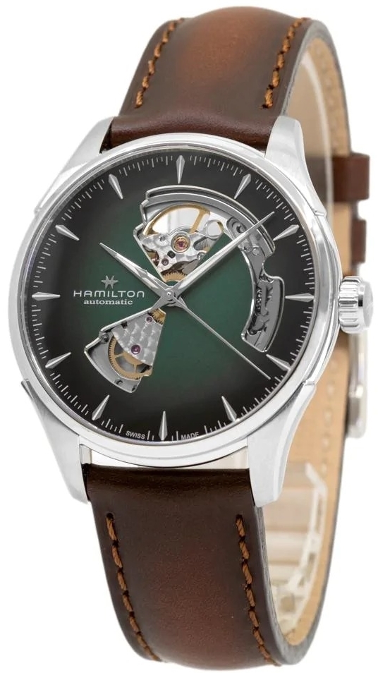 Hamilton Herrklocka H32675560 Jazzmaster Grön/Läder Ø40 mm - Hamilton