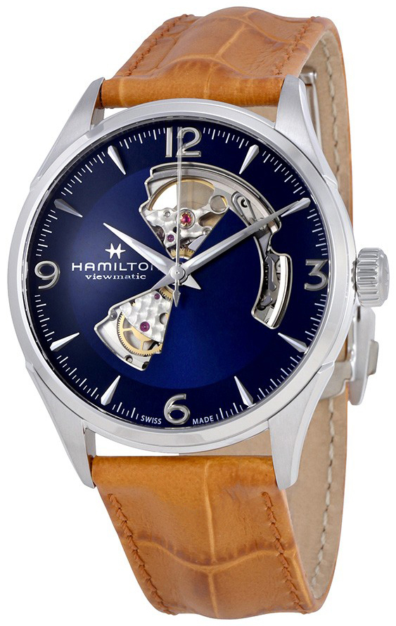 Hamilton Herrklocka H32705541 Jazzmaster Blå/Läder Ø42 mm - Hamilton