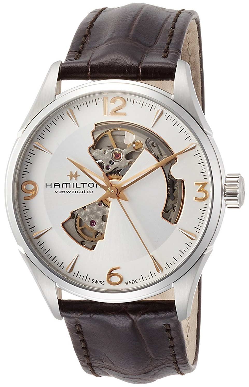 Hamilton Herrklocka H32705551 Jazzmaster Silverfärgad/Läder Ø42 mm - Hamilton