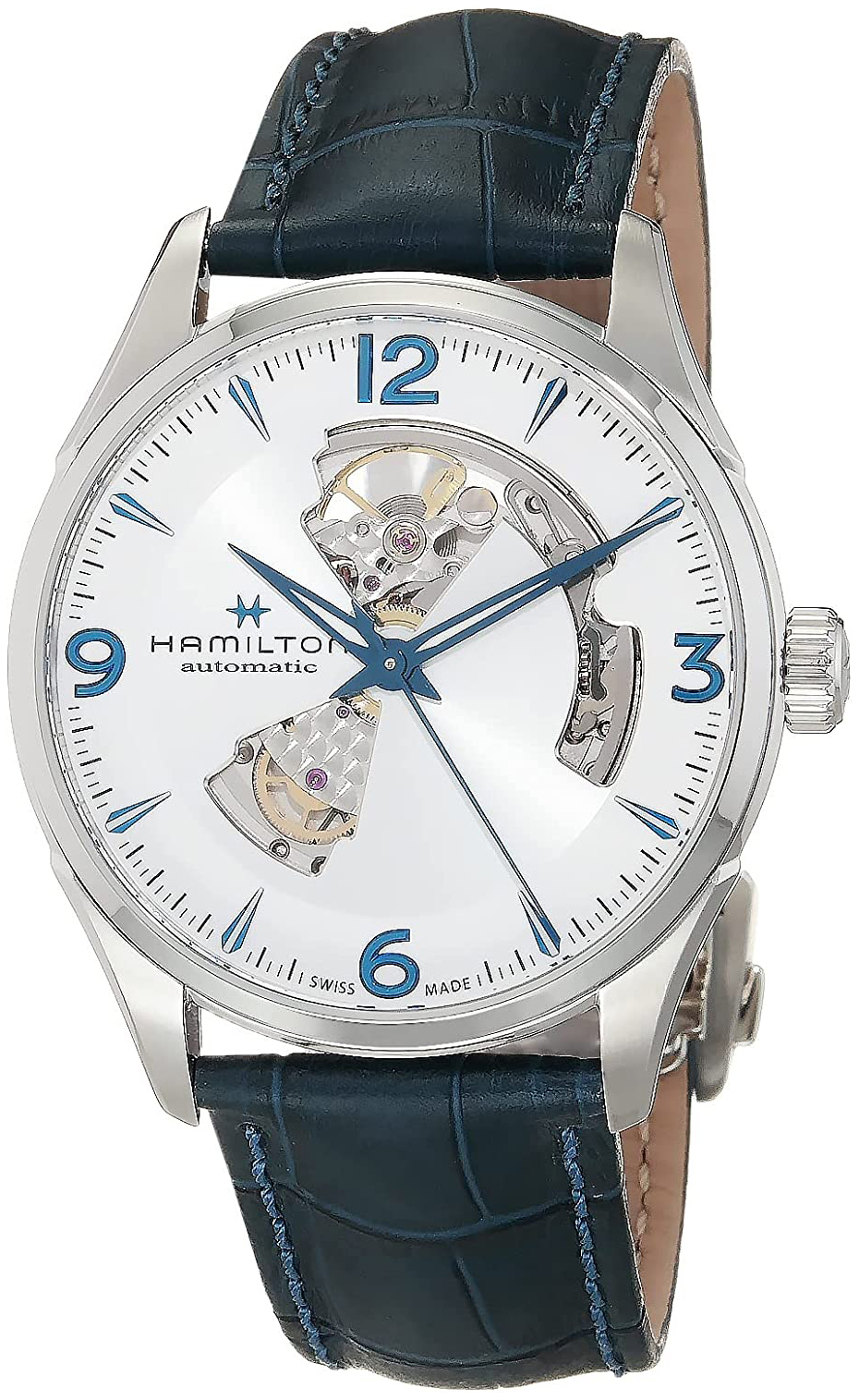 Hamilton Herrklocka H32705651 Jazzmaster Silverfärgad/Läder Ø42 mm - Hamilton