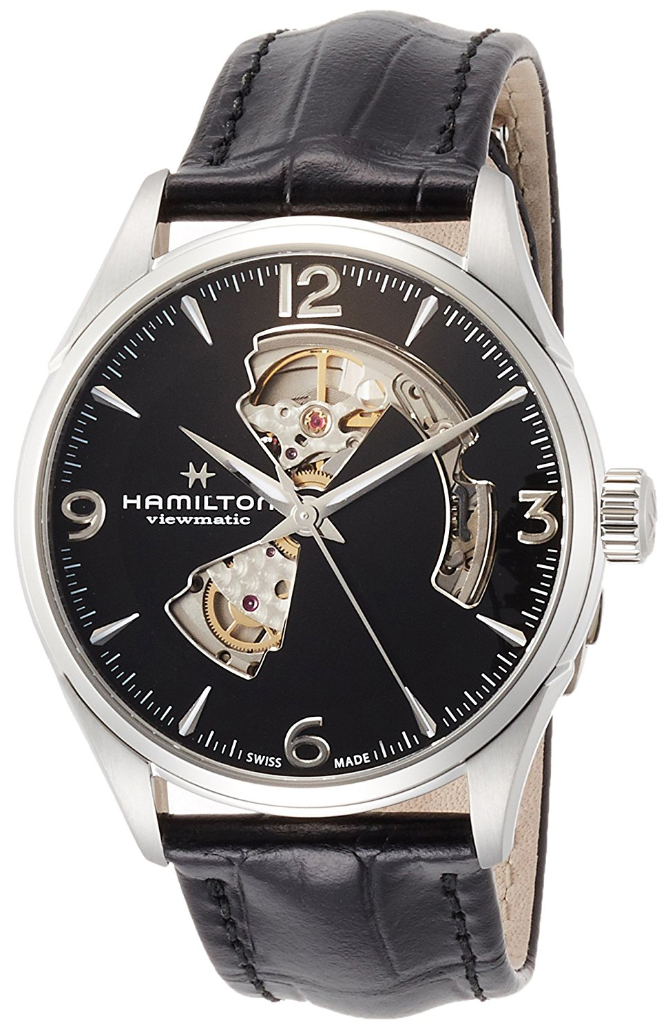 Hamilton Herrklocka H32705731 Jazzmaster Svart/Läder Ø42 mm - Hamilton