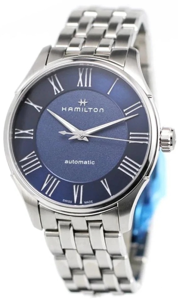 Hamilton Herrklocka H42535140 Jazzmaster Bl&aring;/St&aring;l &Oslash;40 mm
