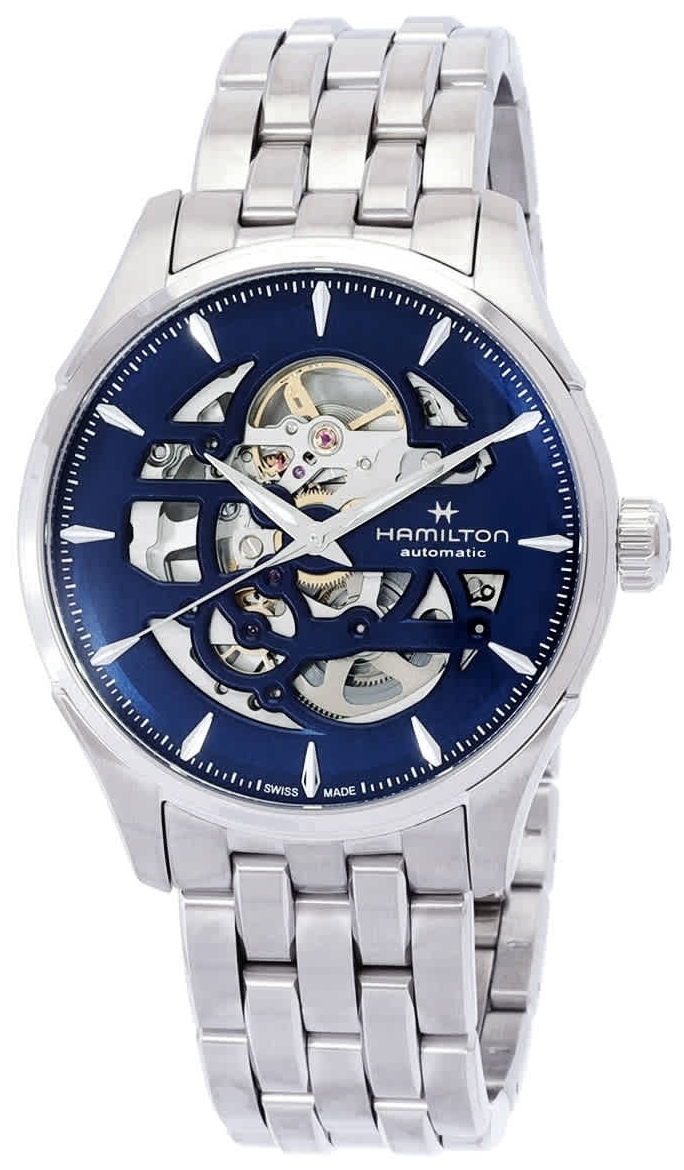 Hamilton Herrklocka H42535141 Jazzmaster Skeleton Blå/Stål Ø40 mm - Hamilton
