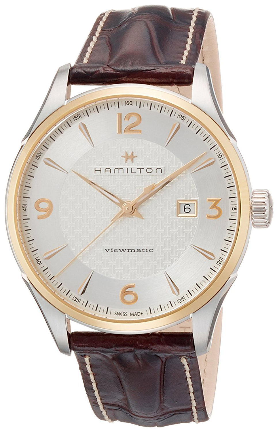 Hamilton Herrklocka H42725551 Jazzmaster Silverfärgad/Läder Ø44 mm - Hamilton
