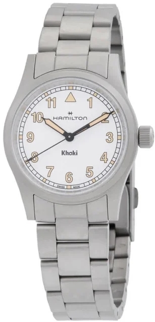 Hamilton Herrklocka H69301110 Khaki Field Vit/St&aring;l &Oslash;33 mm