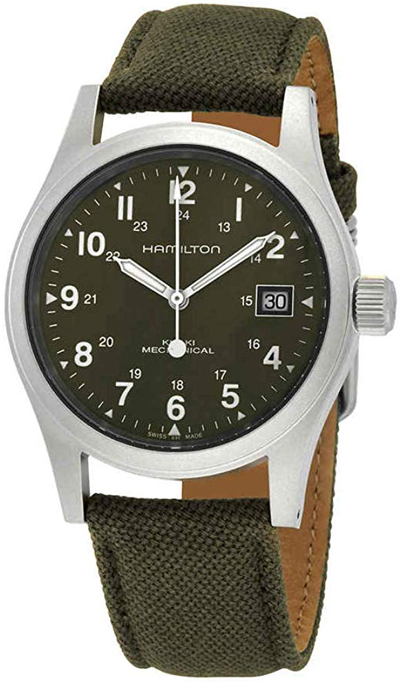 Hamilton Herrklocka H69439363 Khaki Field Grön/Läder Ø38 mm - Hamilton