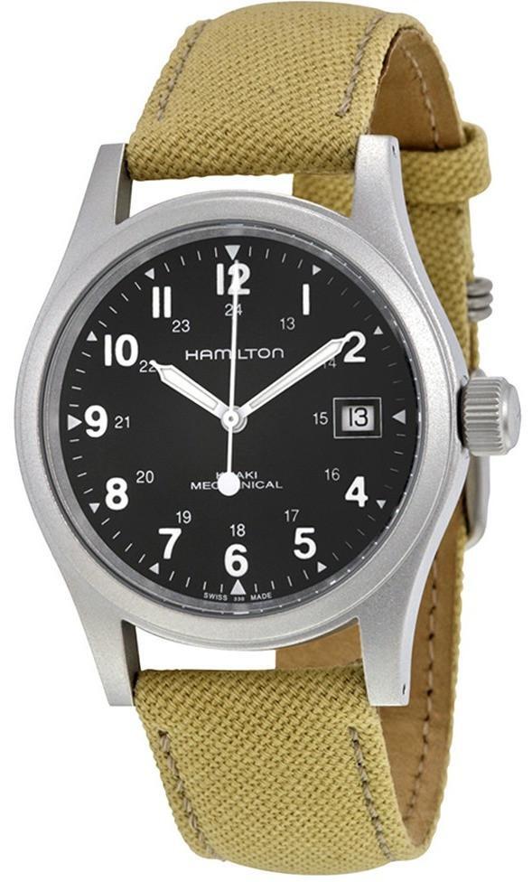 Hamilton Herrklocka H69439933 Khaki Field Svart/Textil Ø38 mm - Hamilton