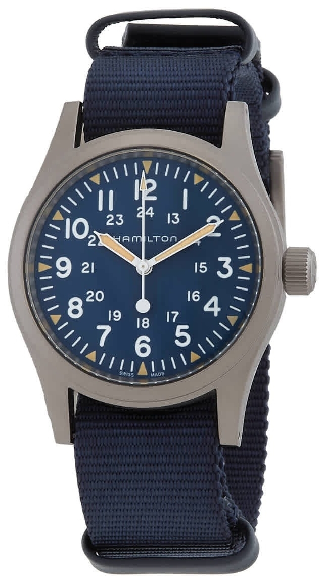 Hamilton Herrklocka H69439940 Khaki Field Blå/Textil Ø38 mm - Hamilton