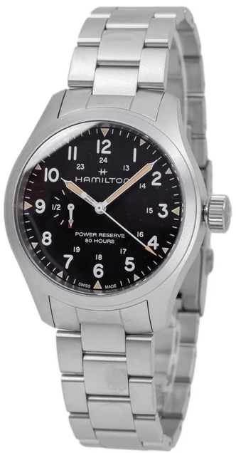 Hamilton Herrklocka H69509130 Khaki Field Svart/St&aring;l &Oslash;40 mm
