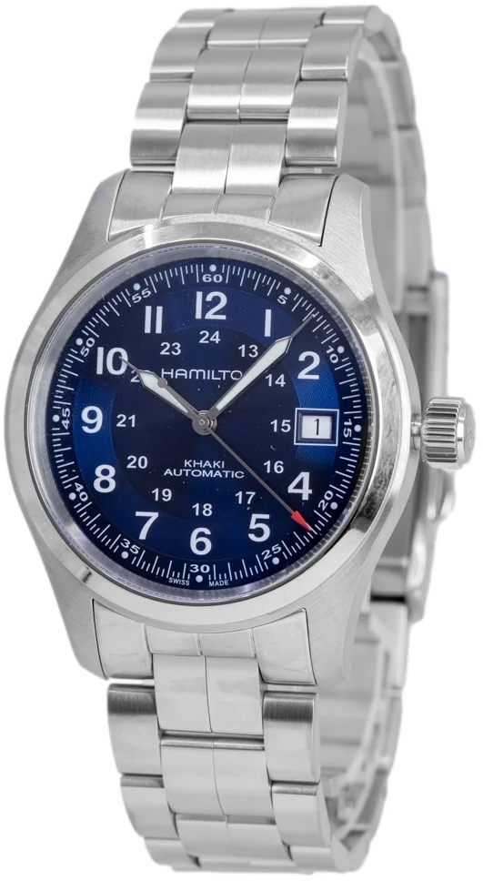 Hamilton Herrklocka H70455140 Khaki Field Blå/Stål Ø38 mm - Hamilton