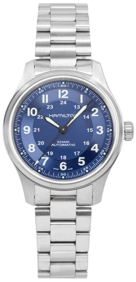 Hamilton Herrklocka H70545140 Khaki Field Titanium Auto Blå/Titan - Hamilton