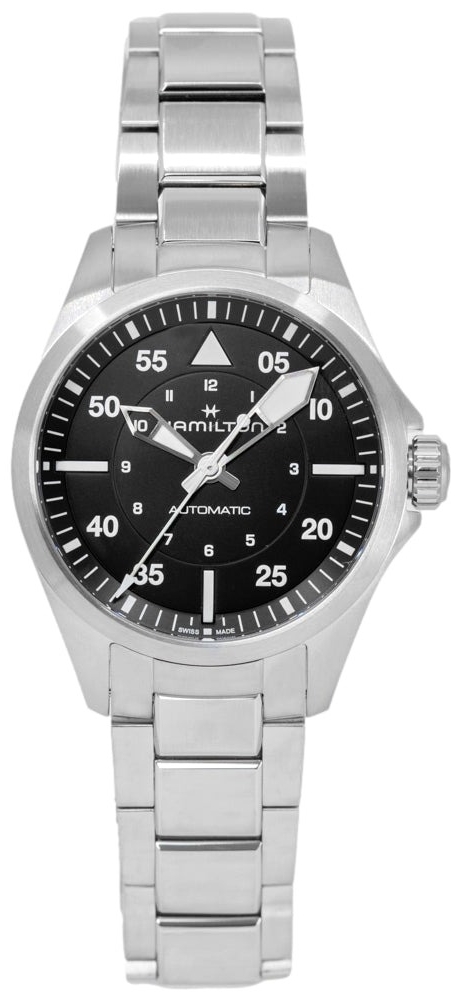 Hamilton Damklocka H76215130 Khaki Aviation Pilot Svart/Stål Ø36 mm - Hamilton