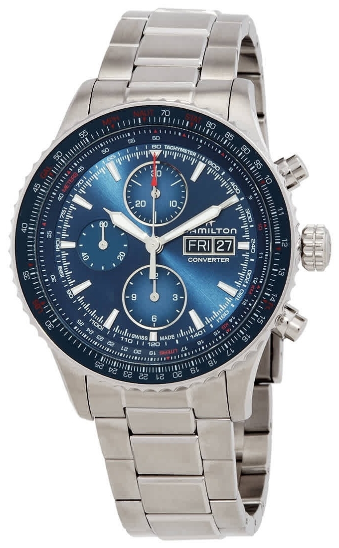 Hamilton Herrklocka H76746140 Khaki Aviation Blå/Stål Ø44 mm - Hamilton