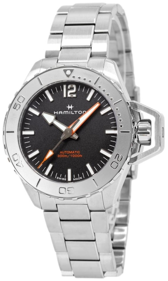 Hamilton Herrklocka H77815130 Khaki Navy Frogman Svart/Stål Ø46 mm - Hamilton