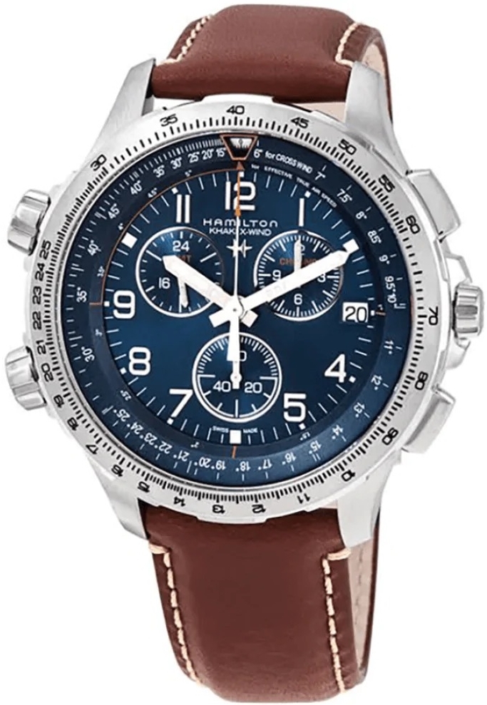Hamilton Herrklocka H77922541 Khaki Aviation Blå/Läder Ø46 mm - Hamilton