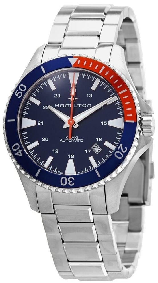 Hamilton Herrklocka H82365141 Khaki Navy Blå/Stål Ø40 mm - Hamilton