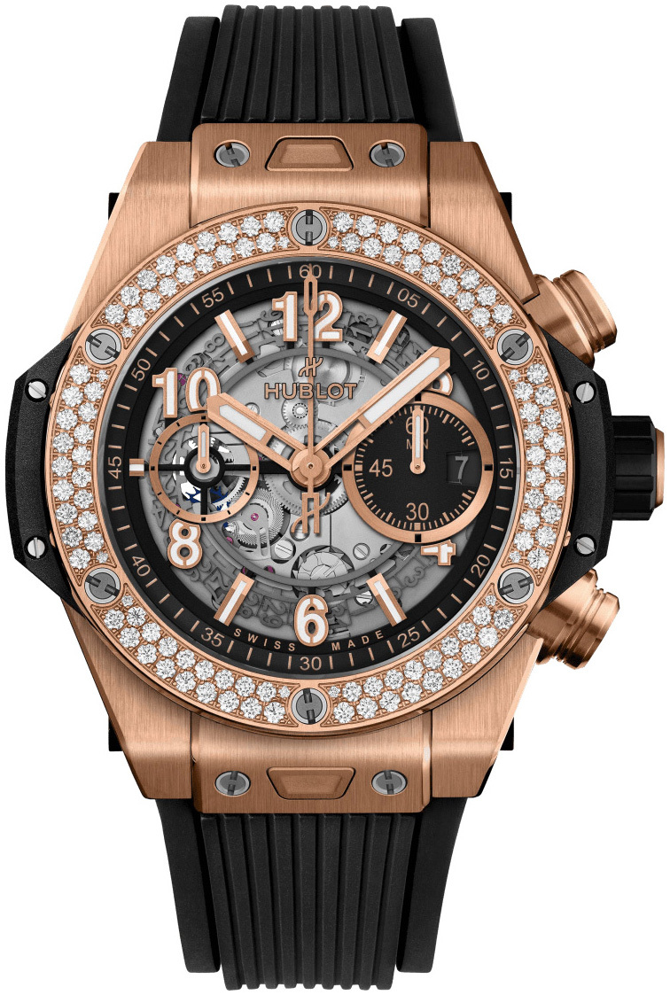 Hublot Herrklocka 421.OX.1180.RX.1104 Big Bang 44mm Svart/Gummi Ø44 - Hublot