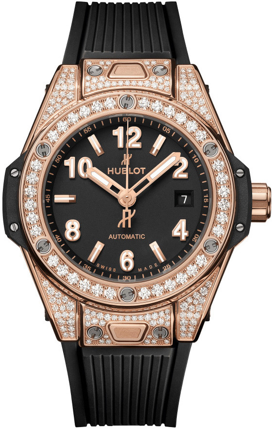 Hublot Damklocka 485.OX.1180.RX.1604 Big Bang 33Mm Svart/Gummi Ø33 mm - Hublot