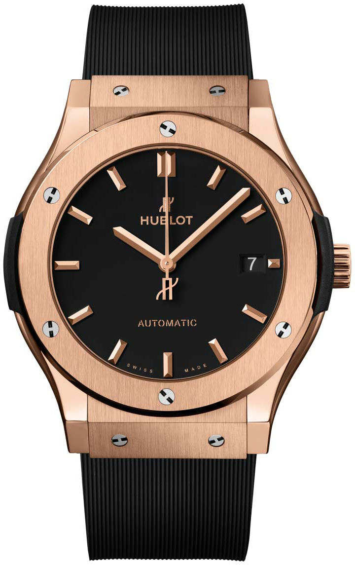 Hublot Herrklocka 511.OX.1181.RX Classic Fusion Svart/Gummi Ø45 mm - Hublot
