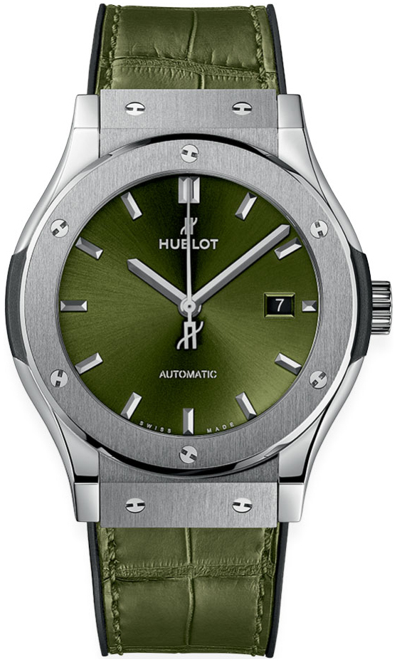 Hublot Herrklocka 542.NX.8970.LR Classic Fusion Grön/Gummi Ø42 mm - Hublot