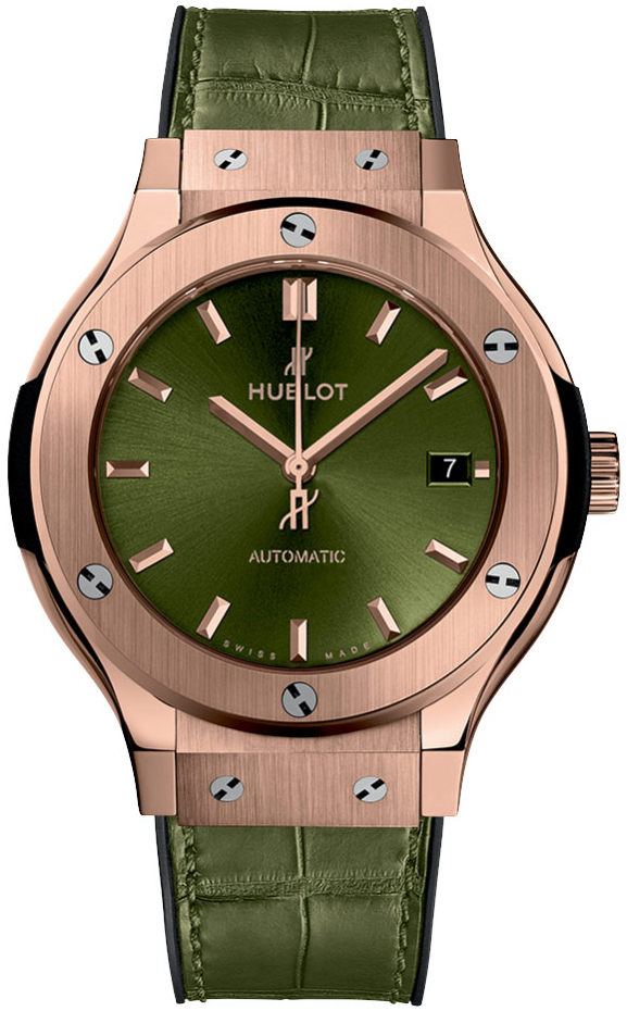 Hublot 565.OX.8980.LR Classic Fusion Grön/Läder Ø38 mm - Hublot