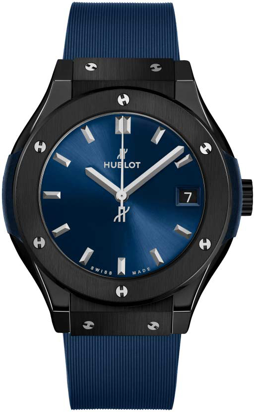 Hublot Damklocka 581.CM.7170.RX Classic Fusion Blå/Gummi Ø33 mm - Hublot