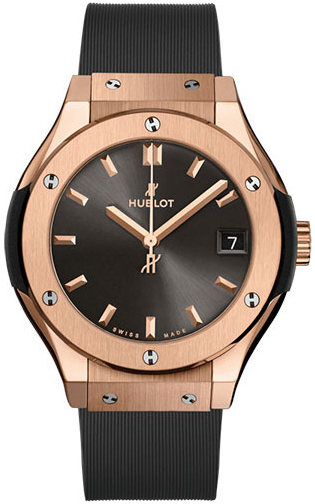 Hublot Damklocka 581.OX.7081.RX Classic Fusion Grå/Gummi Ø33 mm - Hublot