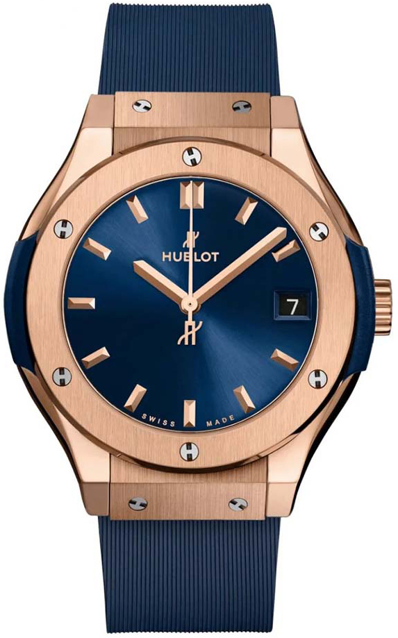 Hublot Damklocka 581.OX.7180.RX Classic Fusion Blå/Gummi Ø33 mm - Hublot