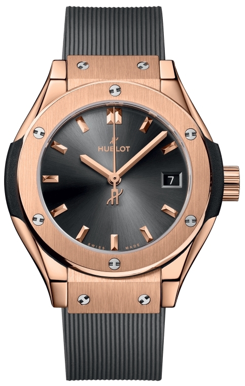 Hublot Damklocka 591.OX.7080.RX Classic Fusion Grå/Gummi Ø29 mm - Hublot