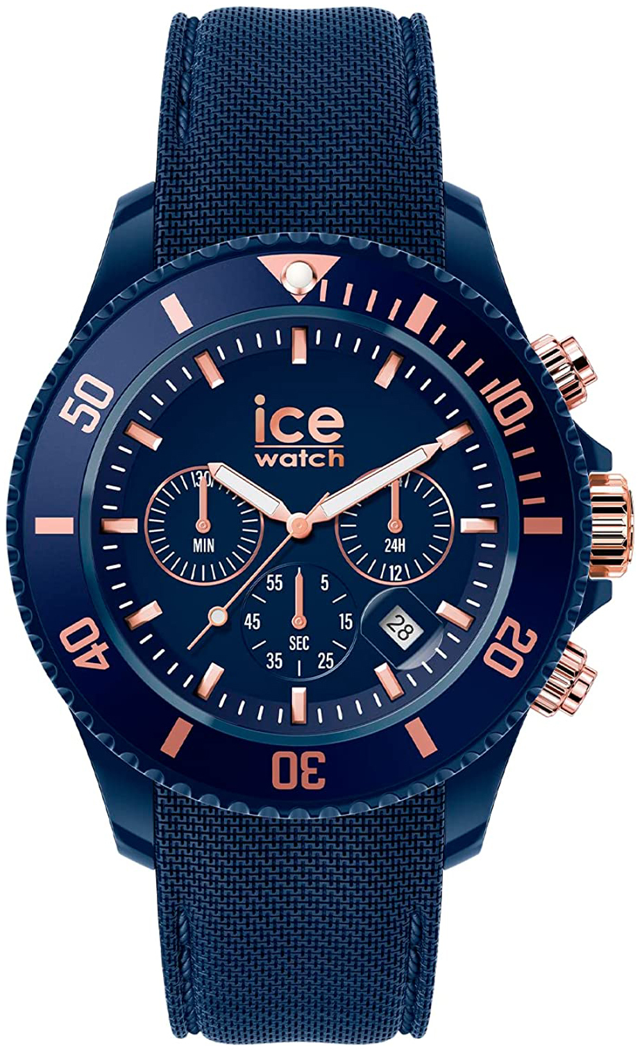 Ice Watch Herrklocka 020621 Ice Chrono Bl&aring;/Gummi &Oslash;44 mm
