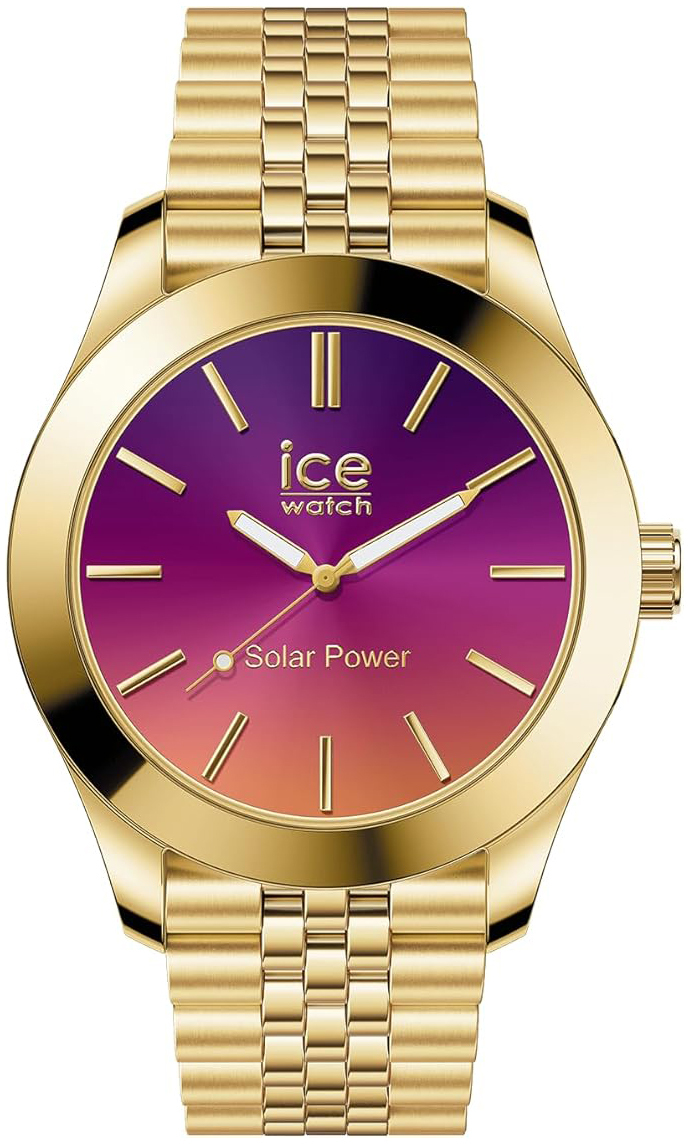 Ice Watch Damklocka 023792 Ice Solar Power Lila/Gulguldtonat stål