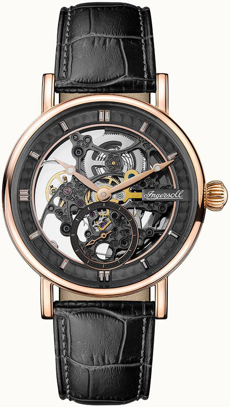 Ingersoll Herrklocka I00403B The Herald Grå/Läder Ø40 mm - Ingersoll