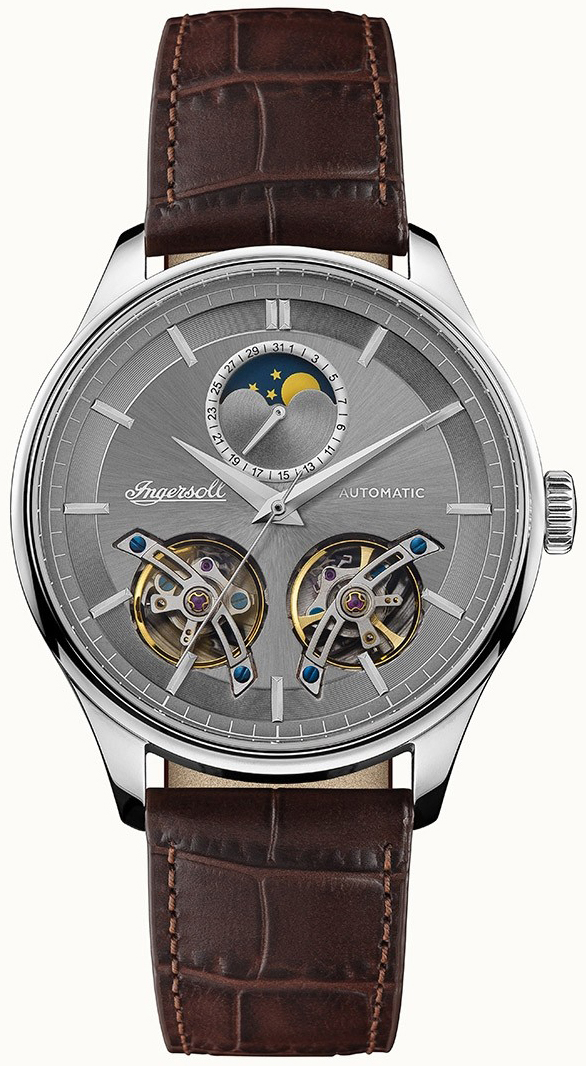 Ingersoll Damklocka I07201 Silverfärgad/Läder Ø44 mm - Ingersoll