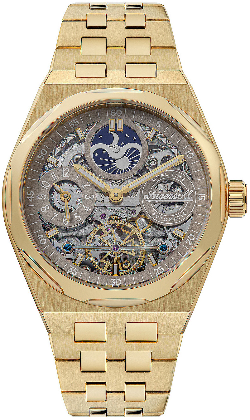Ingersoll Herrklocka I12902 Skelettskuren/Gulguldtonat stål Ø43 mm - Ingersoll