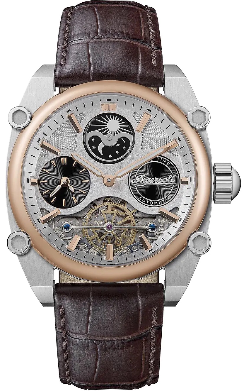 Ingersoll Herrklocka I15401 The Varsity Silverfärgad/Läder Ø45 mm - Ingersoll