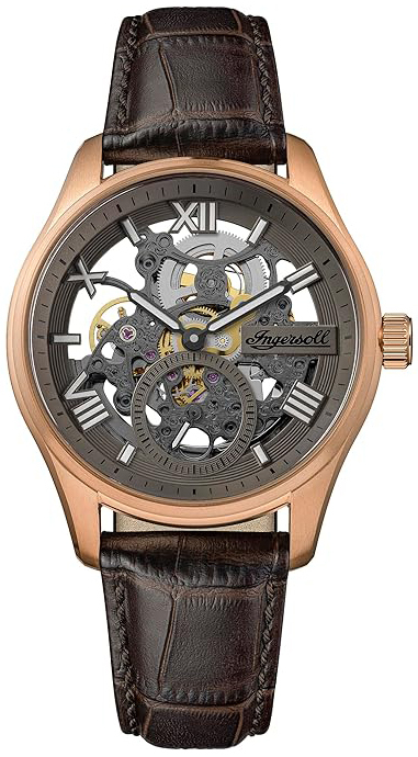 Ingersoll Herrklocka I17402 The Maverick Gr&aring;/L&auml;der &Oslash;40 mm