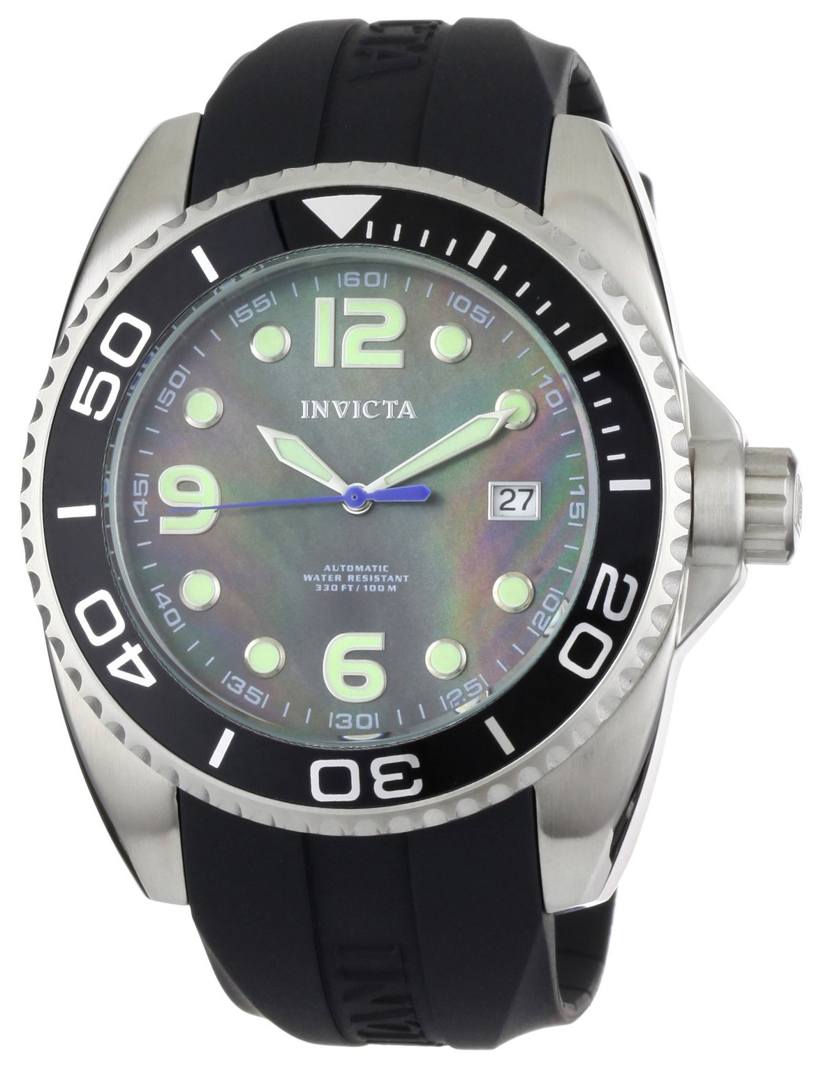 Invicta Pro Diver Herrklocka 0467 Svart/Gummi Ø48 mm - Invicta