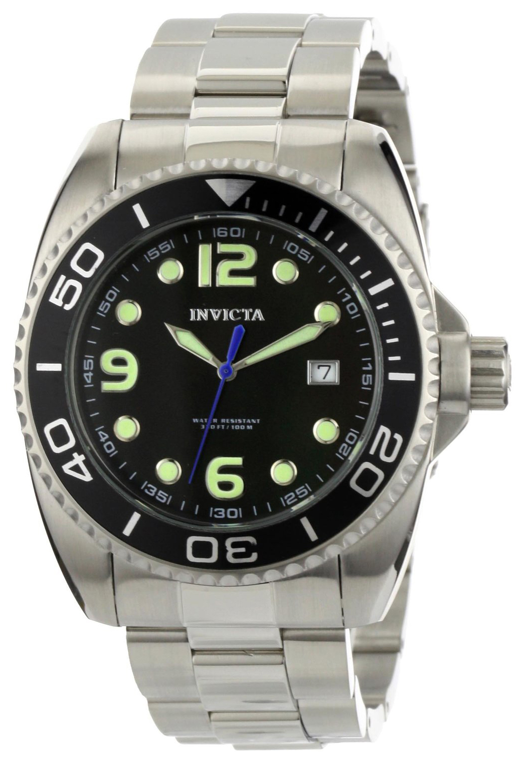 Invicta Pro Diver Herrklocka 0480 Svart/Stål Ø45 mm - Invicta