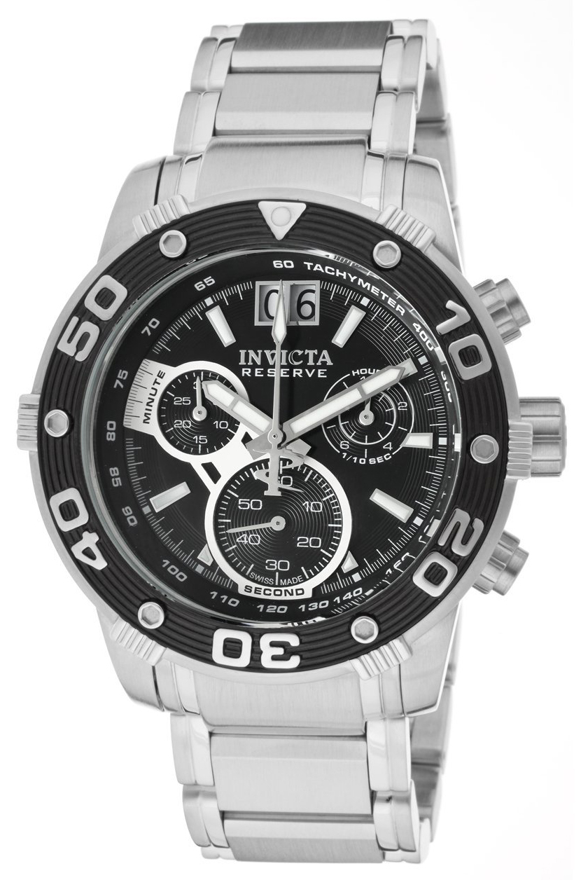 Invicta Chronograph Herrklocka 0760 Svart/Stål Ø47 mm - Invicta